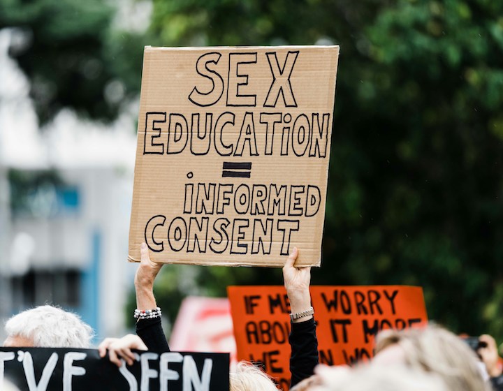 sex education = informed consent poster board, having the sex talk with your children