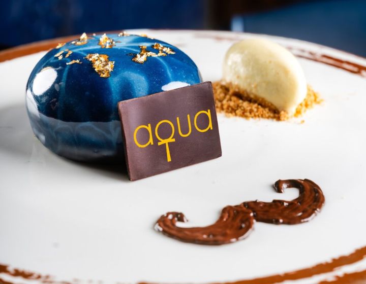 Father's Day Dining Hong Kong 2025 Aqua dessert for fathers day featuring ice cream chocolate mousse