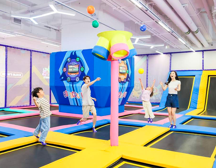 family at new bouncetopia at olympian city hong kong, things to do with kids in hong kong