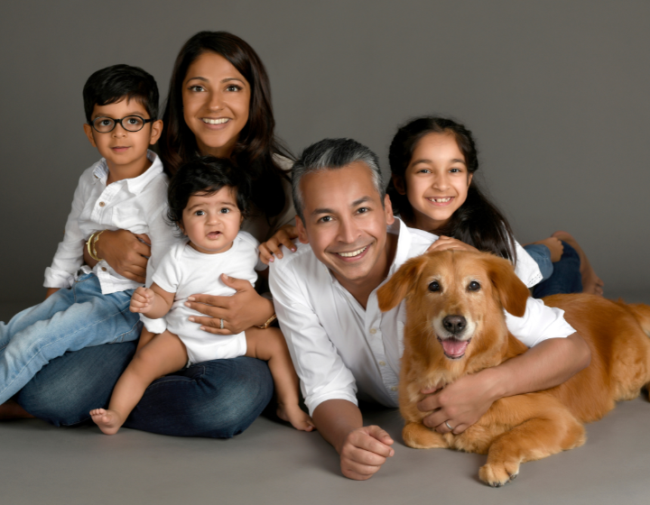Rosa & Daniel Portrait Photography family with dog pet portrait