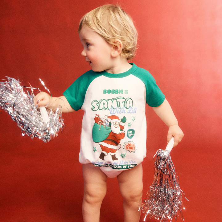 Gift Ideas For Kids, Christmas Gift Guide 2024: personalised onesie bubbysuit for babies toddlers