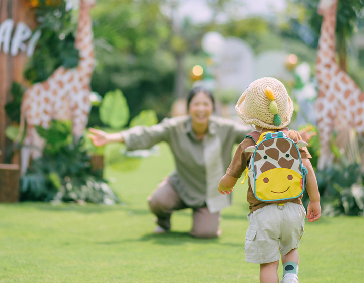 child at Pinehouse party venue for kids and adults hong kong, wildlife safari themed outdoor party