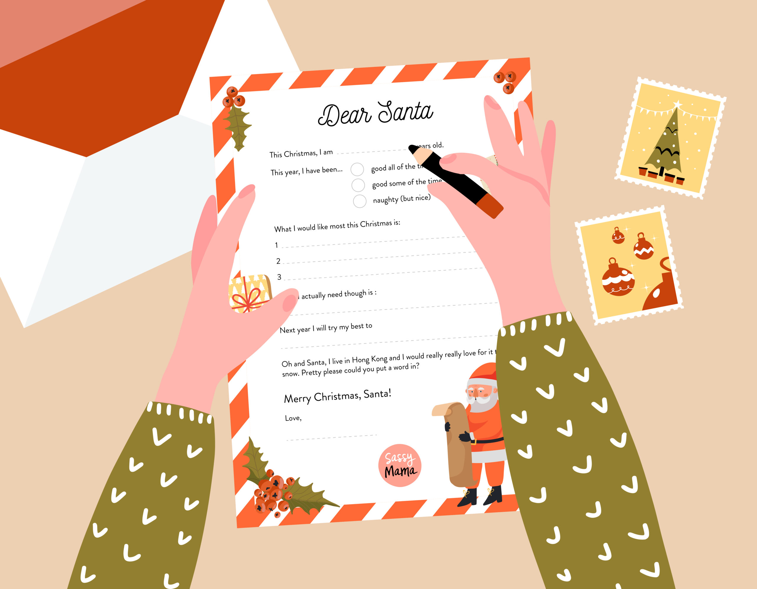 Sassy Mama letter to santa downloadables