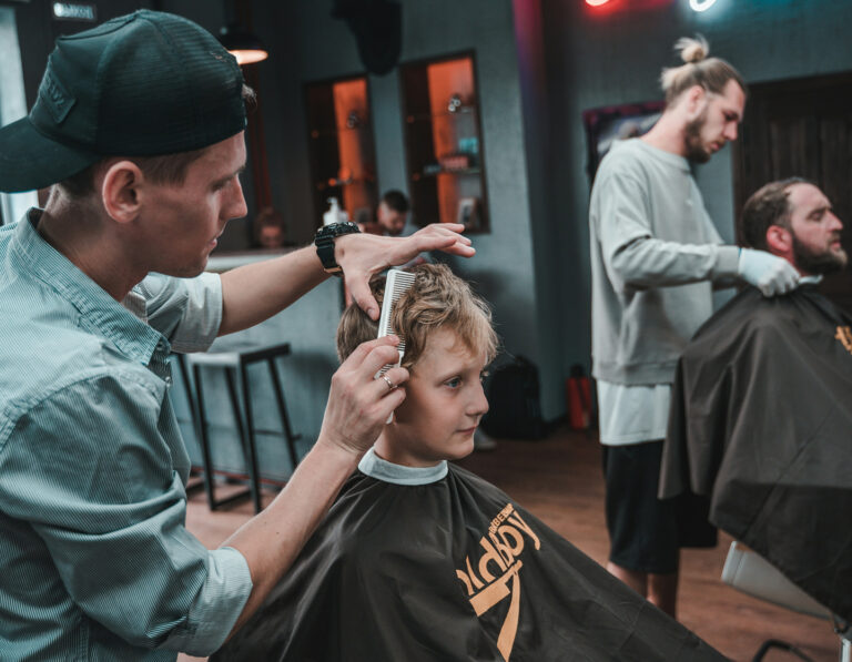 boy getting a haircut, barber shop, best hair salon for kids haircuts in hong kong