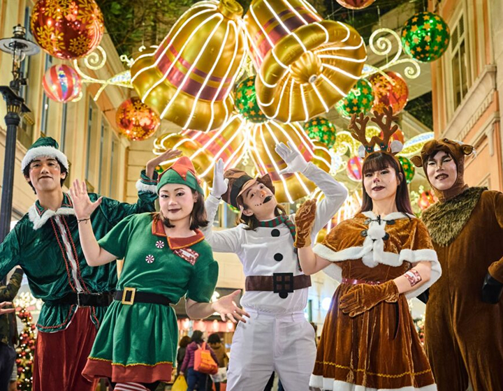 winter spectacular luminous carnival Flash mob