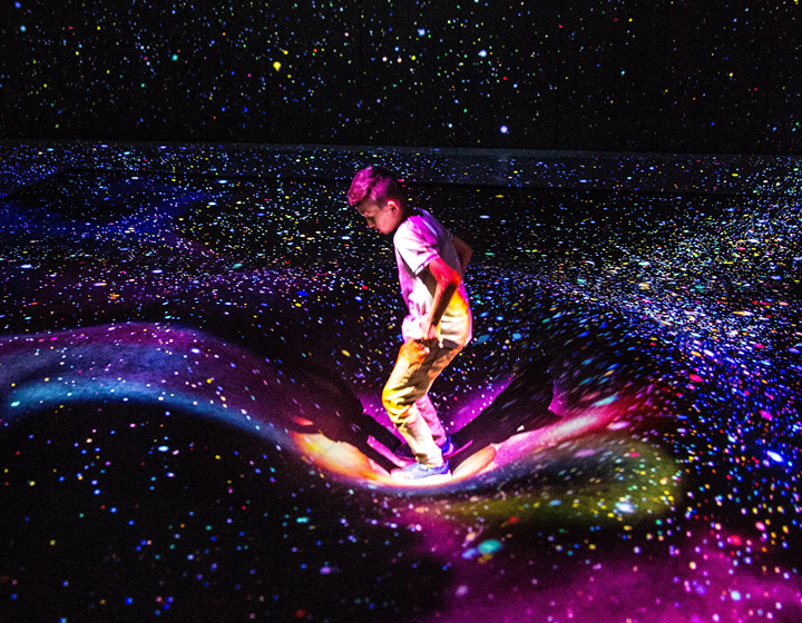 Things To Do In Macau With Kids: TeamLAB Supernature, child at team labs in Macao
