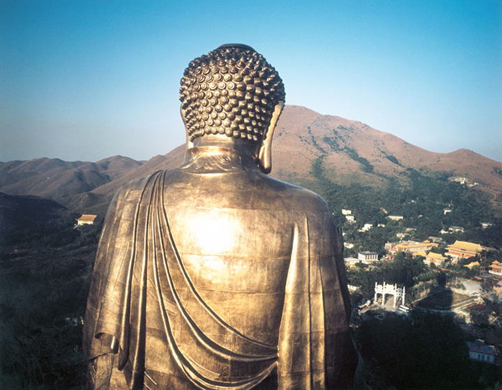 Family Friendly guide to Lantau Island Hong Kong: Big Buddha, behind the Tian Tian Buddha in Lantau