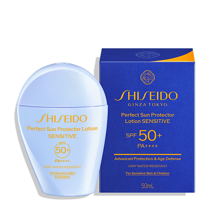 best sunscreens for kids and babies; Shiseido perfect sun protector lotion