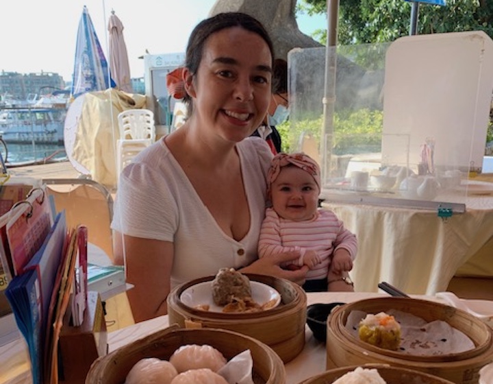 Sassy Mama editor visits Sai Kung waterfront dim sum in Hong Kong with her baby