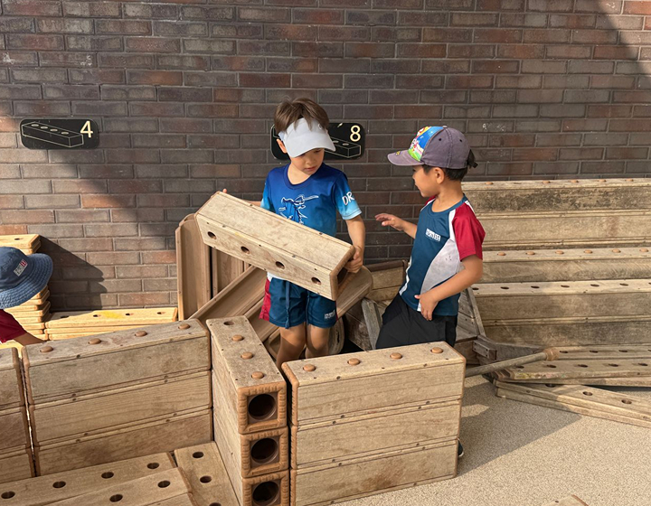 Hong Kong Academy, The Maker's Atelier, Pre-K students in woodworking afternoon sessions, hands-on project