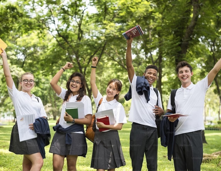 a group of Hong Kong international school students