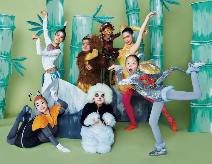 a children's dance performance of panda-rama for the international arts carnival Hong Kong