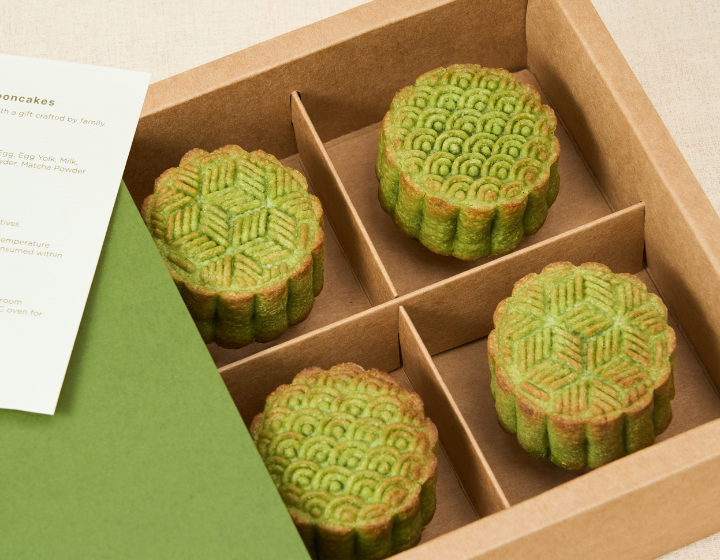 Matcha-flavoured mooncakes at Matchali