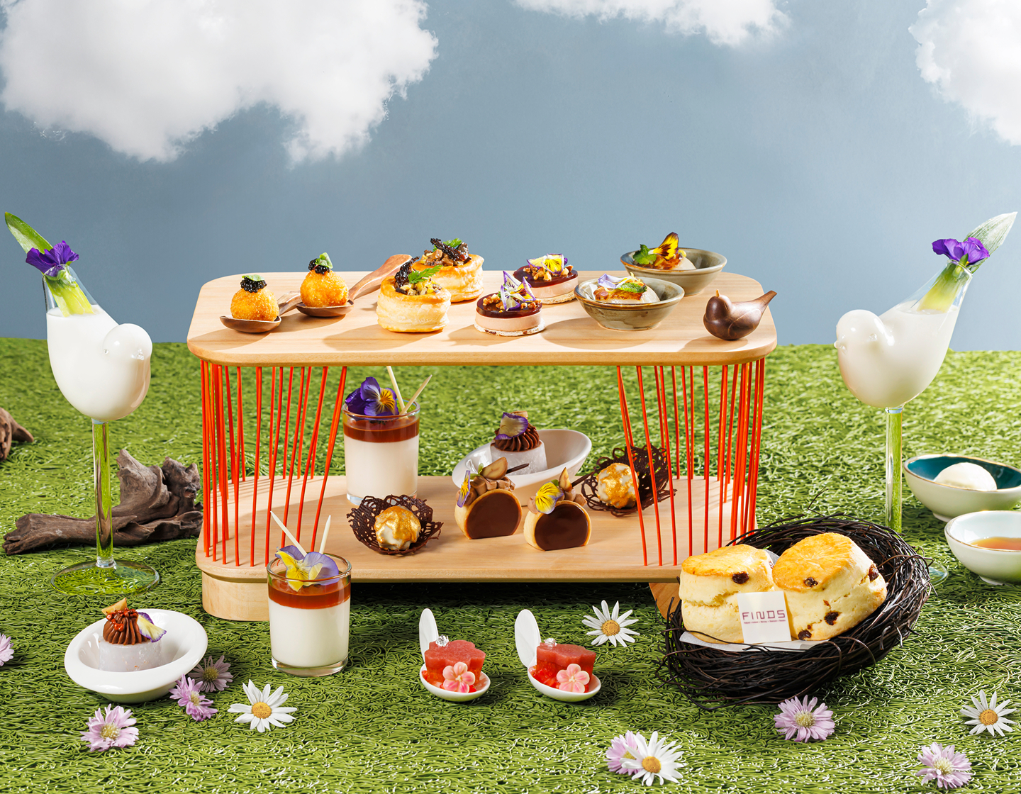 The Nordic Craft x Heritage Birdcages Artisanal Afternoon Tea at FINDS designed by Dylan Kwok