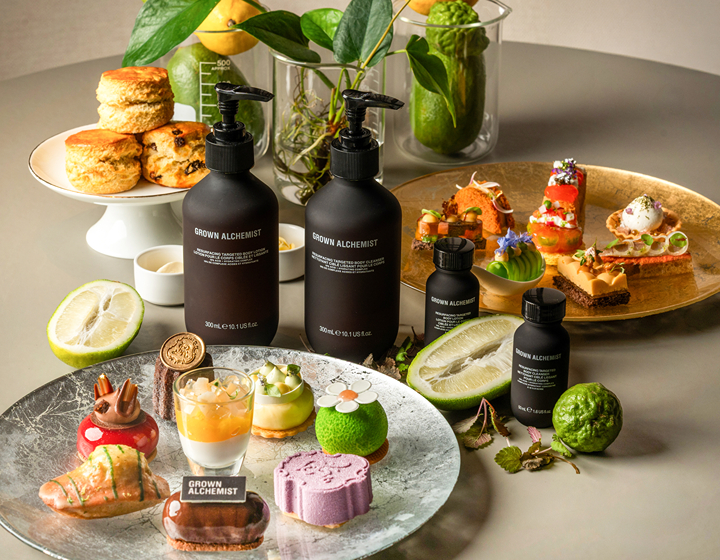 Afternoon tea set by St Regis Hong Kong's The Drawing Room and Grown Alchemist