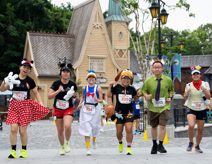 racers dress in character for the Hong Kong Disneyland annual magic run fest