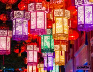 colourful lanterns on display at Lee Tung Avenue for mid autumn festival in Hong Kong 2026