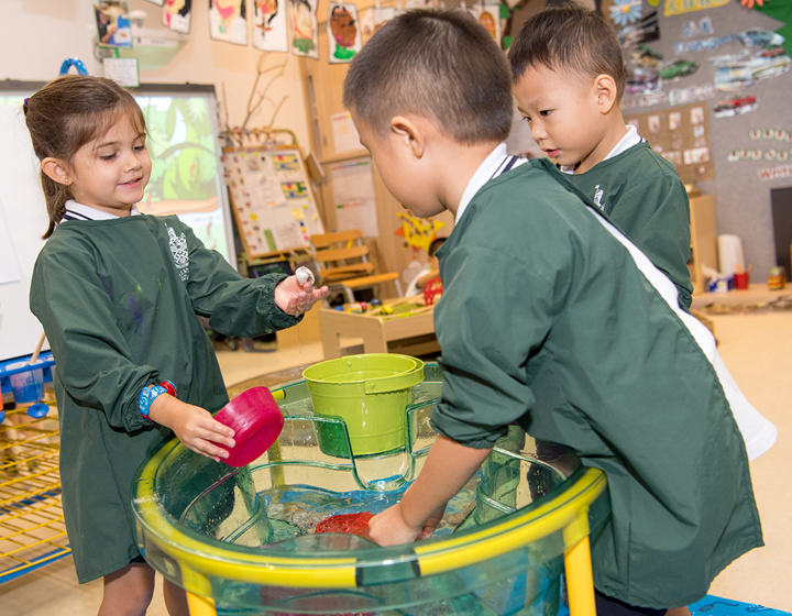 young students at Malvern College Pre-School Hong Kong during Open Day tour