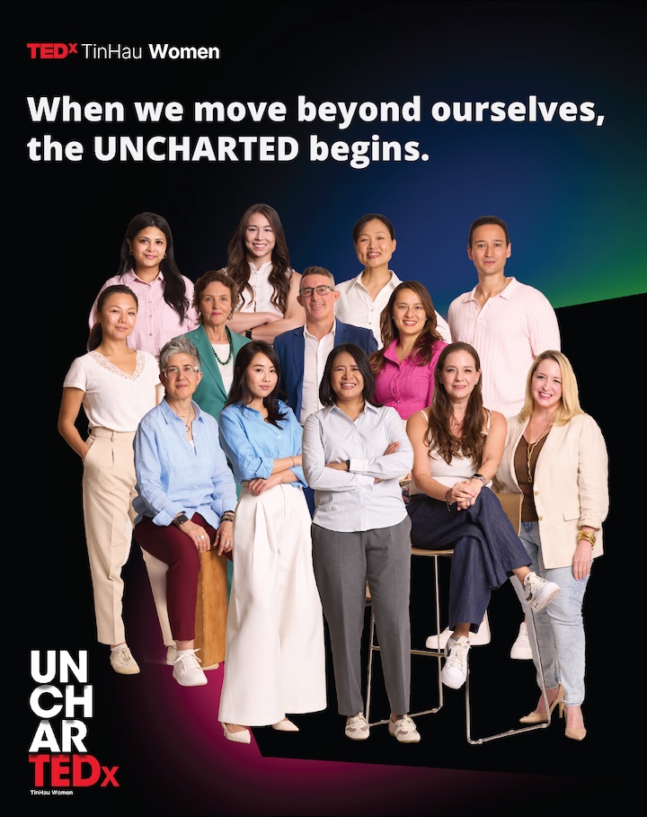poster of the speaker line up at tedxtinhauwomen 2026 in Hong Kong