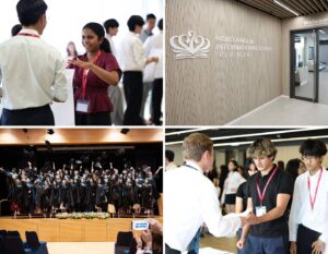 a collage of photos from Nord anglia Hong Kong sixth form campus in Hung Hom