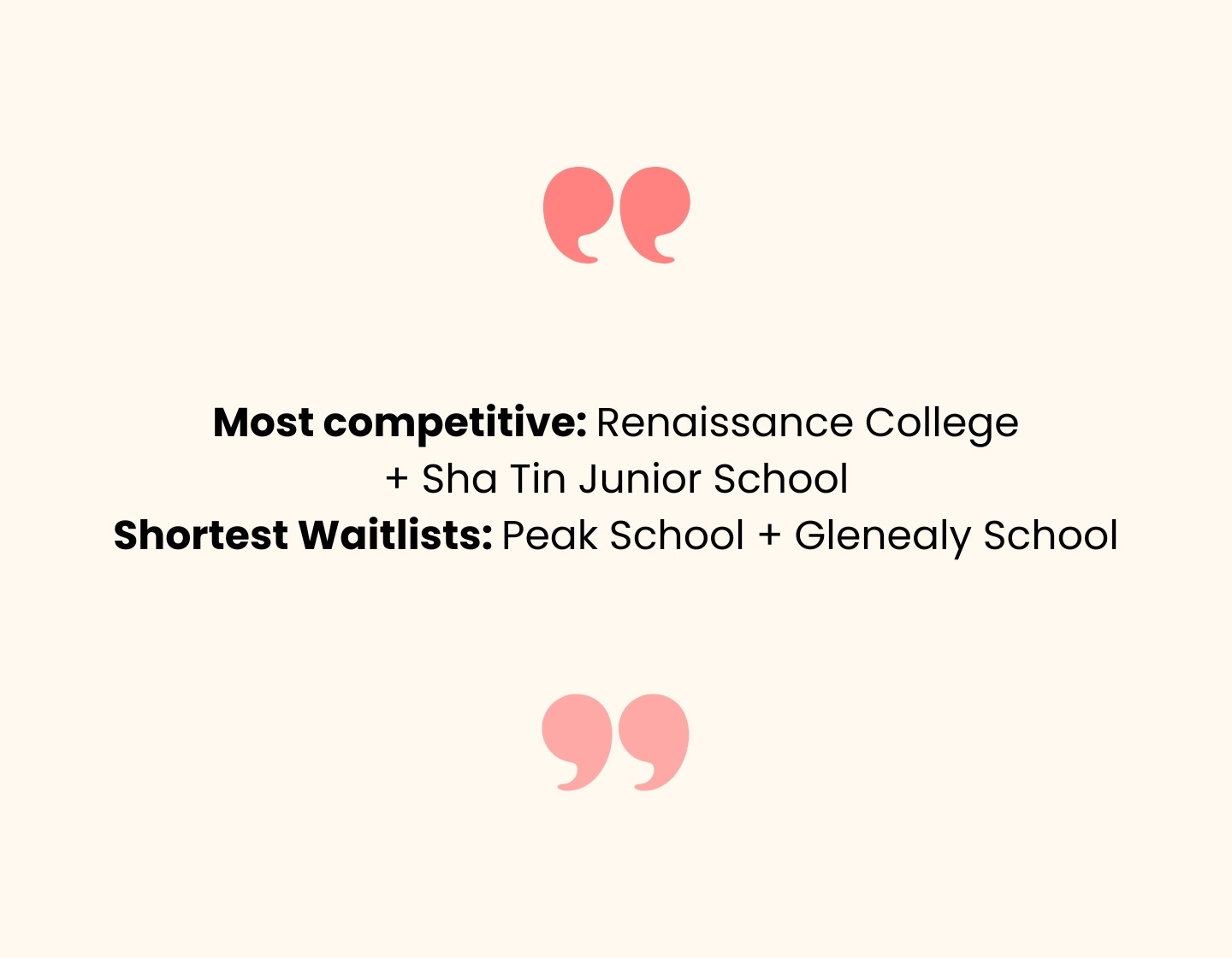 esf applications quote graphic on the most competitive schools and shortest waitlist schools
