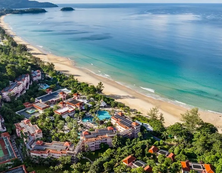 aerial view of the Centara grand beach resort phuket