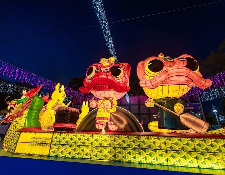 the lantern display for mid-autumn festival Hong Kong 2026 at Tsim Sha Tsui promenade