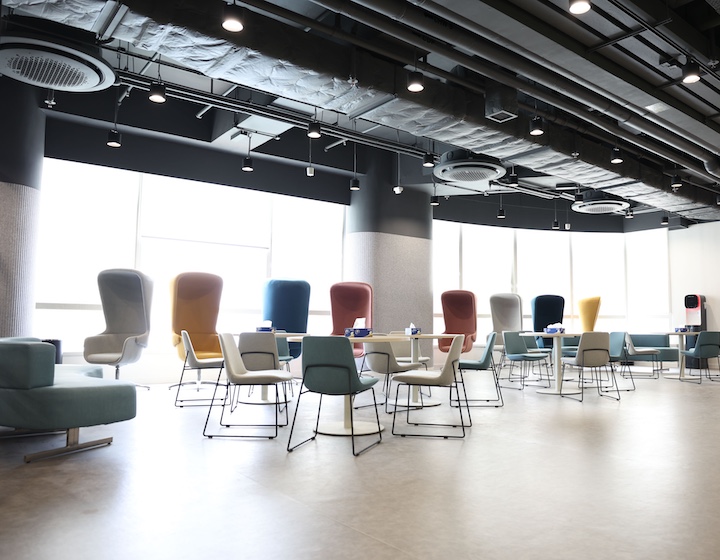 The newly opened library space at Hong Kong international school's Hung Hom sixth form campus