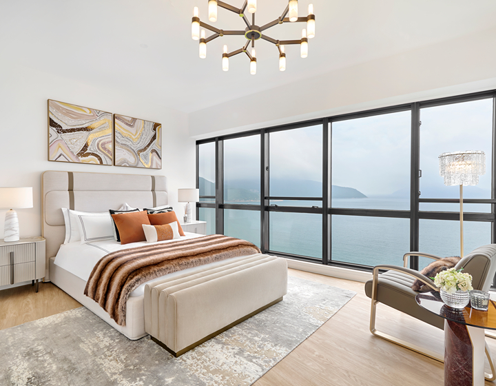 Newly upgraded bedroom at Pacific View Block 2 by Signature Homes