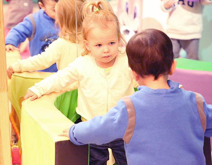 kids in an Art Plus playground in Hong Kong developing gross motor skills