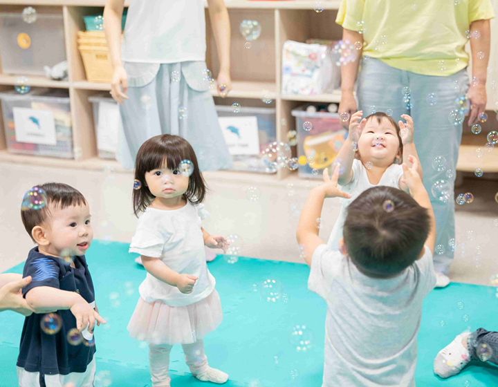 young kids in a Little Habs playgroup in Tai Kok Tsui, Kowloon, Hong Kong