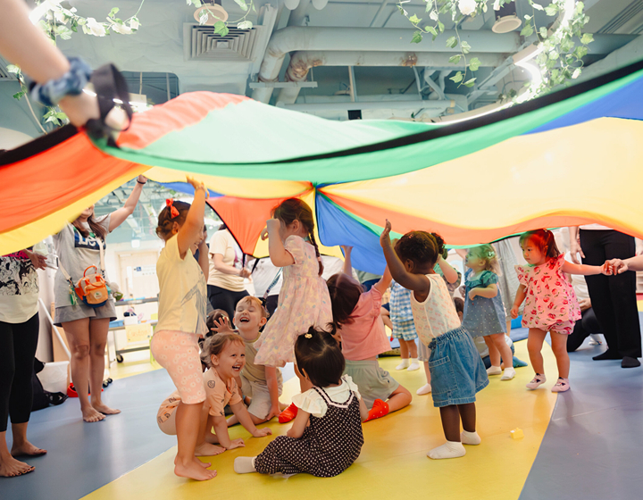toddlers and parents playing games at Playdays @ MIC playgroup in Wan Chai, Hong Kong