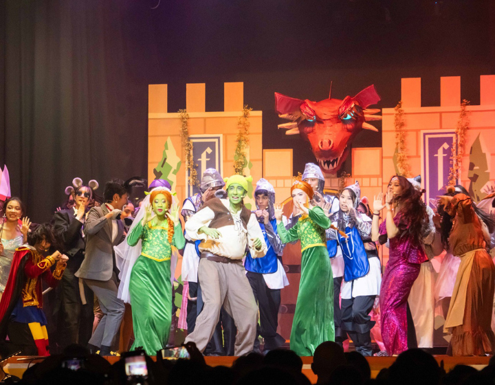 Students performing Shrek at CSS, a dual curriculum school in TKO, Hong Kong