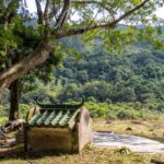 a hilltop grave in a Hong Kong country park