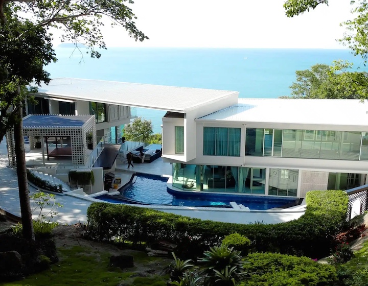 villa w collection overlooking the ocean from a hilltop in phuket