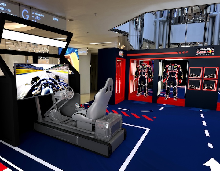 red bull f1 driving simulator at city walk hong kong
