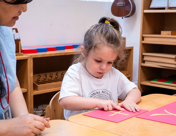 young student and teacher at IMS Aldrich Bay campus during an Open Day