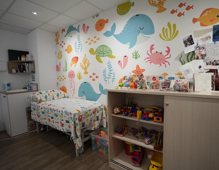 child-friendly paediatric treatment rooms at OT&P Family Clinic in Central Hong Kong